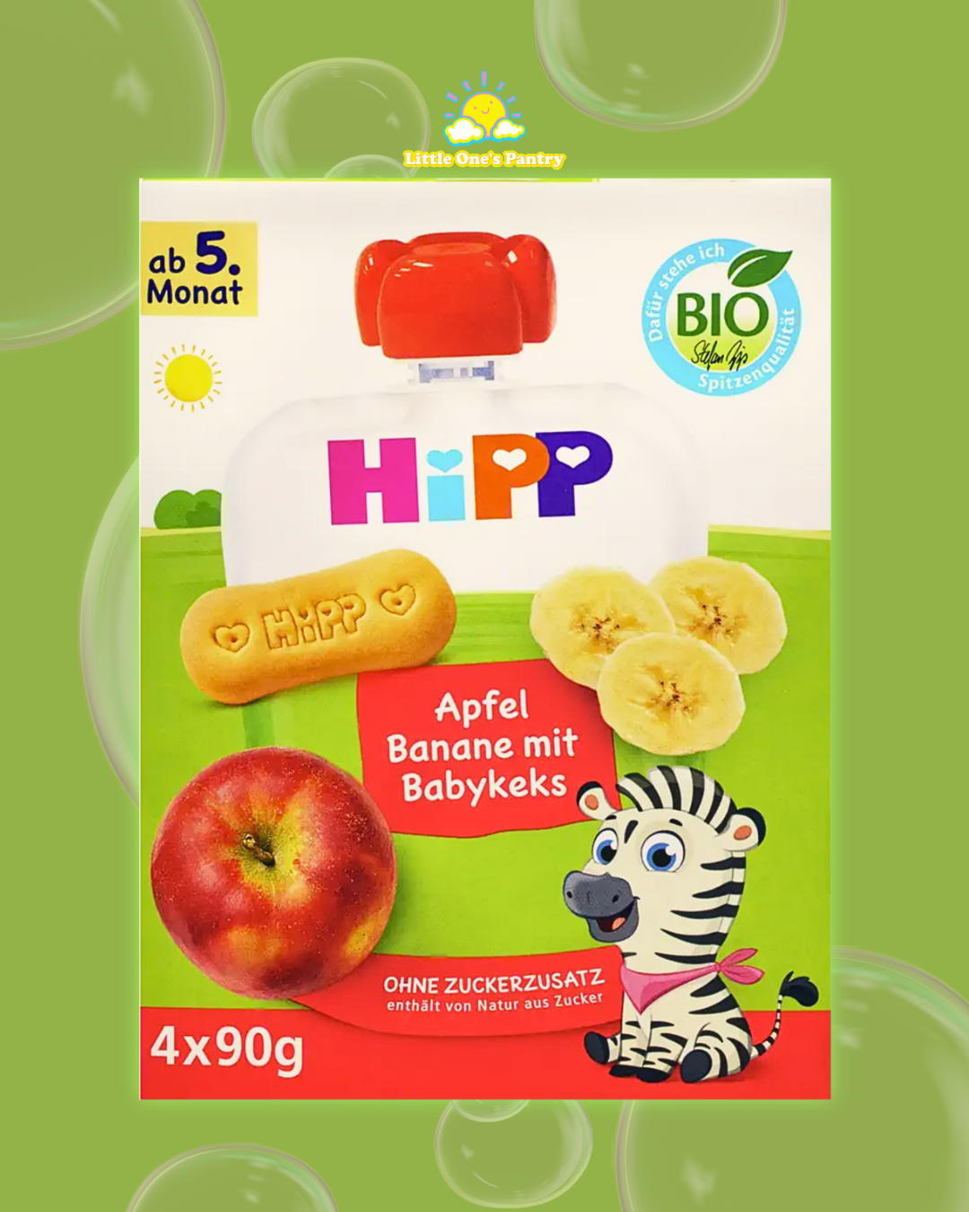 HiPP Fruit & Apple Banana with Baby Biscuit 90g | 5+ months